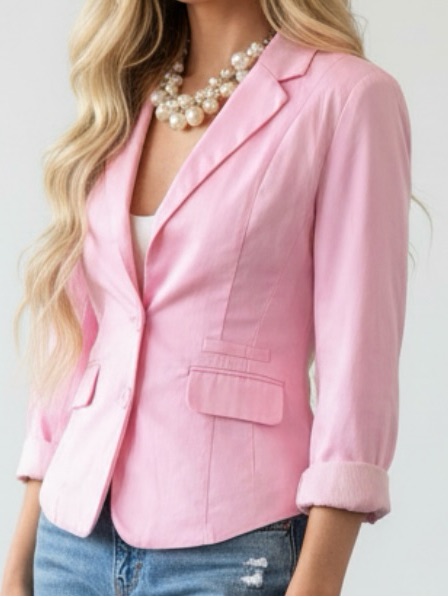 Ambiance Light Pink Tailored Blazer